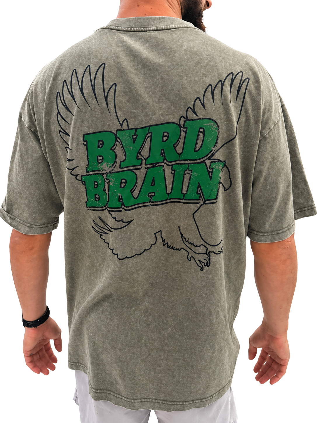 Drop Shoulder Byrd Brain Tee